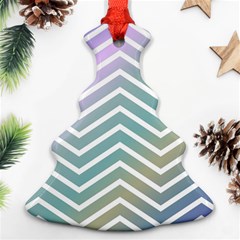 Zigzag Line Pattern Zig Zag Christmas Tree Ornament (two Sides) by Nexatart