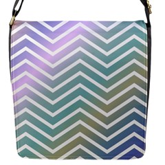 Zigzag Line Pattern Zig Zag Flap Messenger Bag (s) by Nexatart