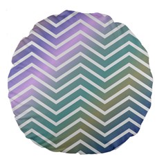 Zigzag Line Pattern Zig Zag Large 18  Premium Flano Round Cushions by Nexatart