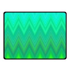 Green Zig Zag Chevron Classic Pattern Double Sided Fleece Blanket (small)  by Nexatart