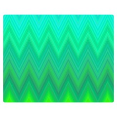 Green Zig Zag Chevron Classic Pattern Double Sided Flano Blanket (medium)  by Nexatart