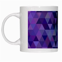 Triangle Tile Mosaic Pattern White Mugs by Nexatart