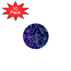 Triangle Tile Mosaic Pattern 1  Mini Buttons (10 Pack)  by Nexatart