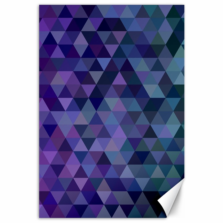 Triangle Tile Mosaic Pattern Canvas 12  x 18  