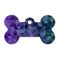 Triangle Tile Mosaic Pattern Dog Tag Bone (one Side) by Nexatart