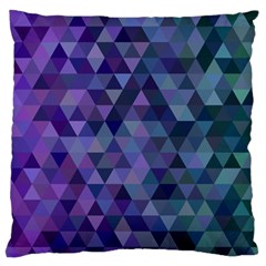 Triangle Tile Mosaic Pattern Large Flano Cushion Case (one Side) by Nexatart