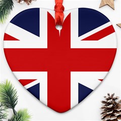 Uk Flag United Kingdom Ornament (heart) by Nexatart