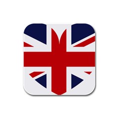 Uk Flag United Kingdom Rubber Square Coaster (4 Pack) 