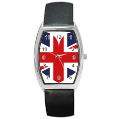 Uk Flag United Kingdom Barrel Style Metal Watch by Nexatart