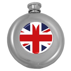 Uk Flag United Kingdom Round Hip Flask (5 Oz) by Nexatart