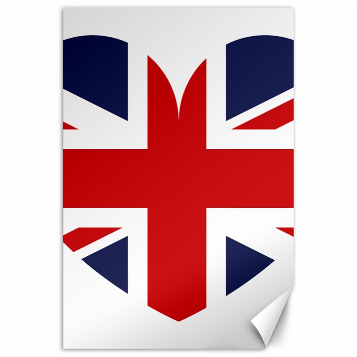 Uk Flag United Kingdom Canvas 20  x 30  