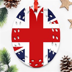 Uk Flag United Kingdom Ornament (oval Filigree) by Nexatart