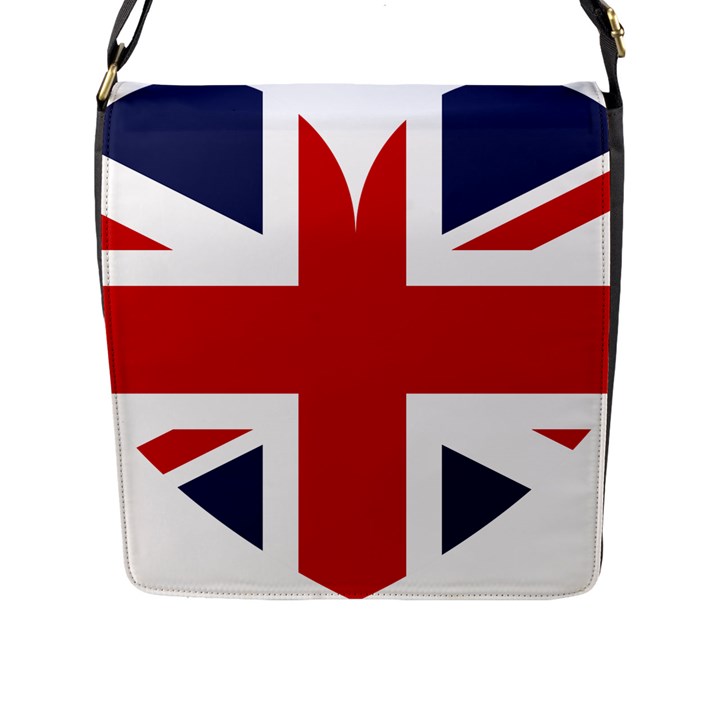 Uk Flag United Kingdom Flap Messenger Bag (L) 