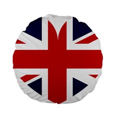 Uk Flag United Kingdom Standard 15  Premium Flano Round Cushions by Nexatart