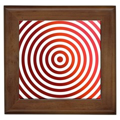 Concentric Red Rings Background Framed Tiles by Nexatart