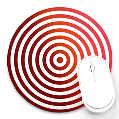 Concentric Red Rings Background Round Mousepads by Nexatart