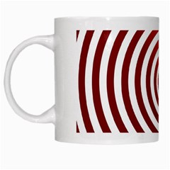 Concentric Red Rings Background White Mugs by Nexatart