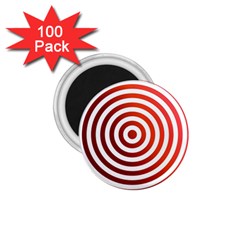 Concentric Red Rings Background 1 75  Magnets (100 Pack)  by Nexatart