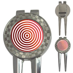 Concentric Red Rings Background 3-in-1 Golf Divots by Nexatart