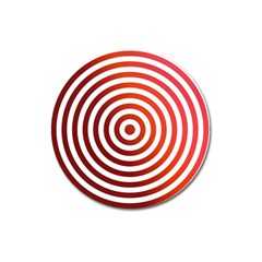 Concentric Red Rings Background Magnet 3  (round) by Nexatart