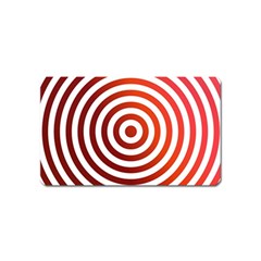 Concentric Red Rings Background Magnet (name Card) by Nexatart