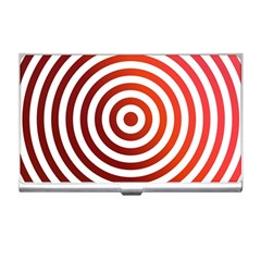 Concentric Red Rings Background Business Card Holders by Nexatart