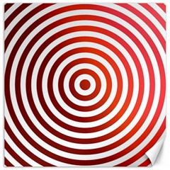 Concentric Red Rings Background Canvas 12  X 12   by Nexatart