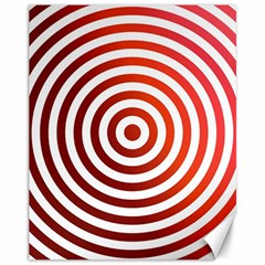 Concentric Red Rings Background Canvas 11  X 14   by Nexatart