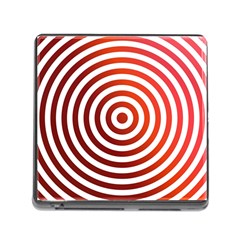 Concentric Red Rings Background Memory Card Reader (square) by Nexatart