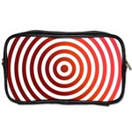 Concentric Red Rings Background Toiletries Bags Front