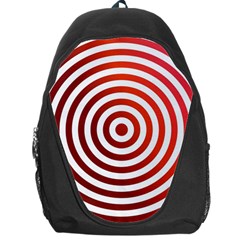 Concentric Red Rings Background Backpack Bag by Nexatart