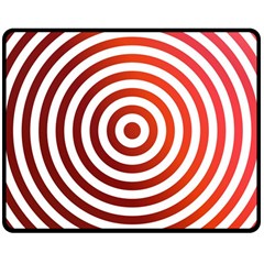 Concentric Red Rings Background Double Sided Fleece Blanket (medium)  by Nexatart