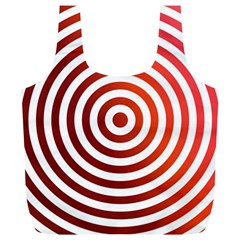 Concentric Red Rings Background Full Print Recycle Bags (l)  by Nexatart