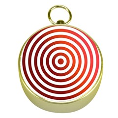 Concentric Red Rings Background Gold Compasses by Nexatart