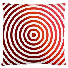 Concentric Red Rings Background Large Flano Cushion Case (one Side) by Nexatart