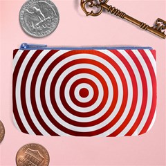 Concentric Red Rings Background Large Coin Purse by Nexatart