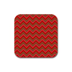 Background Retro Red Zigzag Rubber Square Coaster (4 Pack)  by Nexatart