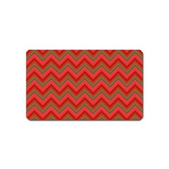 Background Retro Red Zigzag Magnet (name Card) by Nexatart