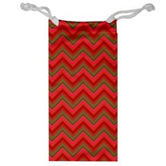 Background Retro Red Zigzag Jewelry Bag by Nexatart