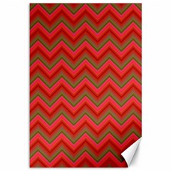 Background Retro Red Zigzag Canvas 12  X 18   by Nexatart