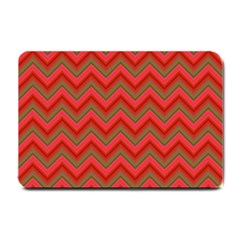 Background Retro Red Zigzag Small Doormat  by Nexatart