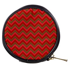 Background Retro Red Zigzag Mini Makeup Bags by Nexatart