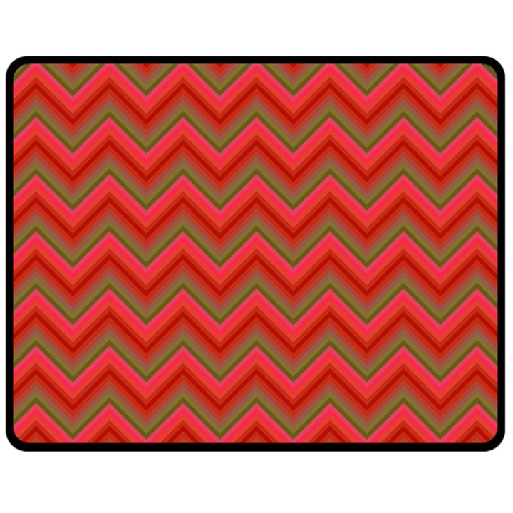 Background Retro Red Zigzag Fleece Blanket (Medium) 