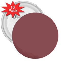 Blush Gold Coppery Pink Solid Color 3  Buttons (10 Pack)  by PodArtist