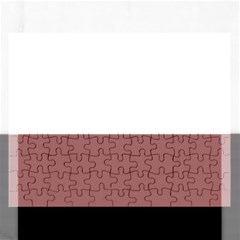 Blush Gold Coppery Pink Solid Color Rectangular Jigsaw Puzzl by PodArtist