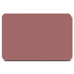 Blush Gold Coppery Pink Solid Color Large Doormat  by PodArtist