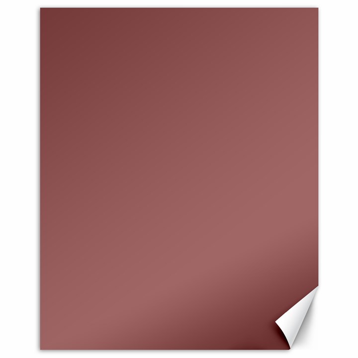 Blush Gold Coppery Pink Solid Color Canvas 11  x 14  