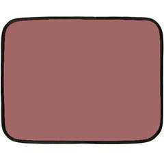 Blush Gold Coppery Pink Solid Color Fleece Blanket (mini) by PodArtist