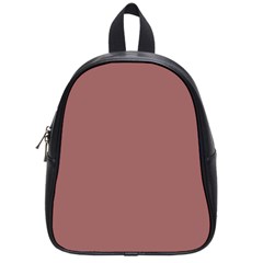 Blush Gold Coppery Pink Solid Color School Bag (small) by PodArtist