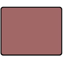 Blush Gold Coppery Pink Solid Color Fleece Blanket (medium)  by PodArtist